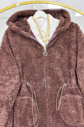 BELİ LASTİKLİ CEPLİ PELUŞ MONT
