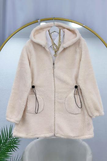 BELİ LASTİKLİ CEPLİ PELUŞ MONT