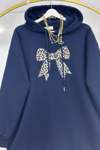KAPŞONLU LEOPAR FıYONLU 3 İPLİK SWAET