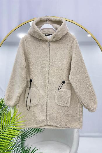 BELİ LASTİKLİ CEPLİ PELUŞ MONT