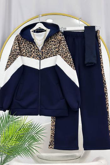 LEOPAR GARNİLİ ÜÇ İPLİK SPOR TAKIM