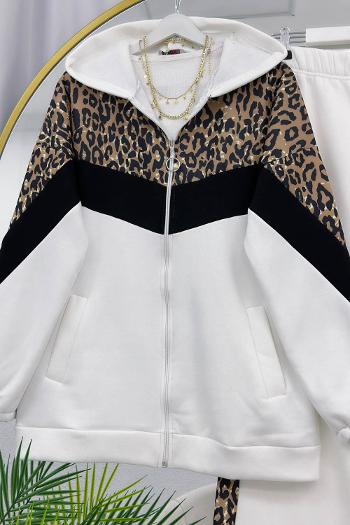 LEOPAR GARNİLİ ÜÇ İPLİK SPOR TAKIM