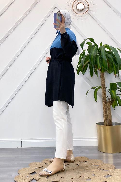 AEROBİN DETAYLI KOT GÖMLEK