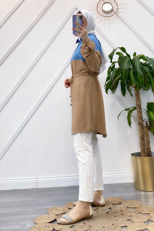 AEROBİN DETAYLI KOT GÖMLEK