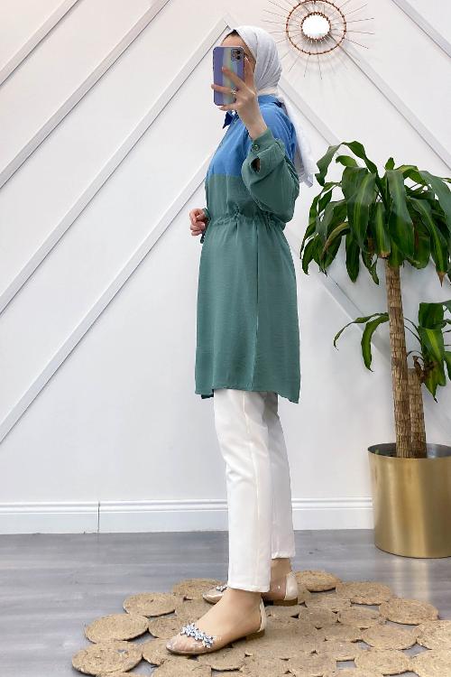 AEROBİN DETAYLI KOT GÖMLEK