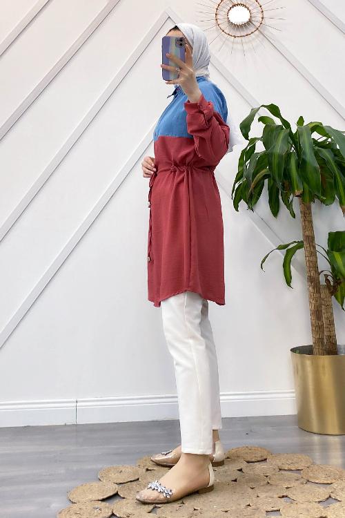 AEROBİN DETAYLI KOT GÖMLEK