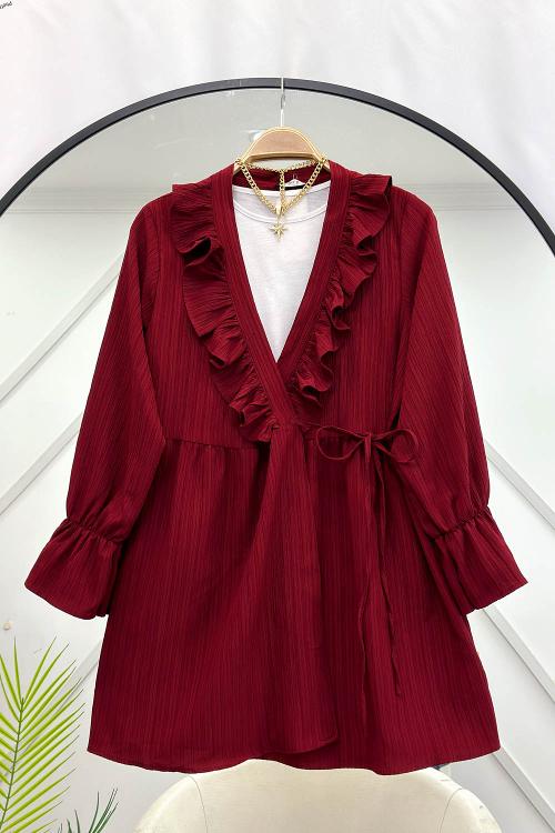 KRİNKIL KELEBEK TUNİK