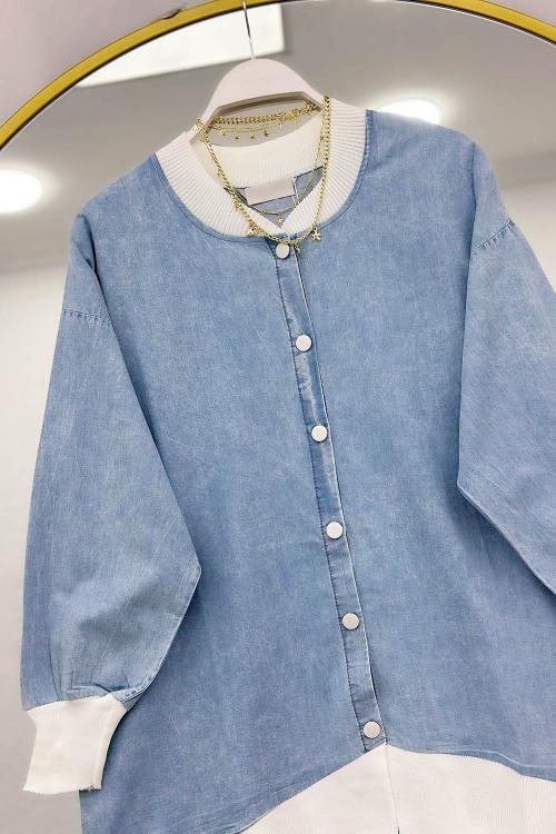 LASTİK RİBANALI KOT TUNİK