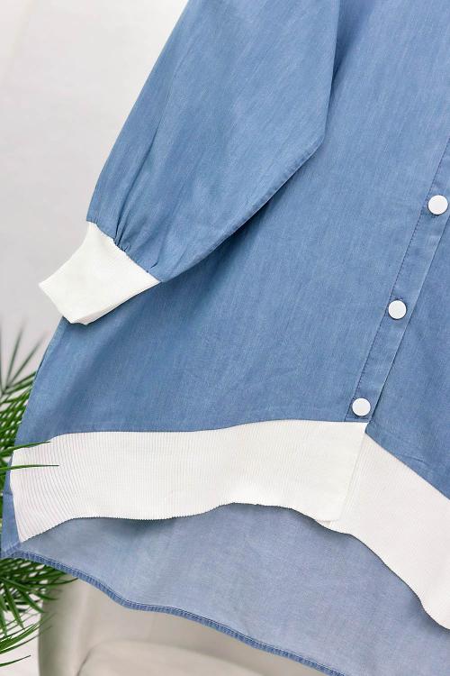 LASTİK RİBANALI KOT TUNİK