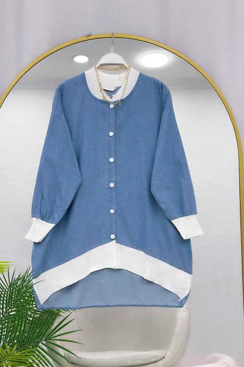 LASTİK RİBANALI KOT TUNİK