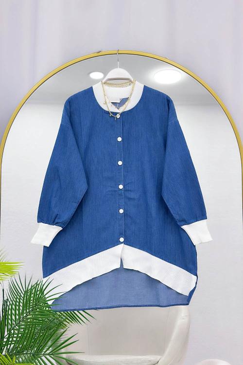 LASTİK RİBANALI KOT TUNİK