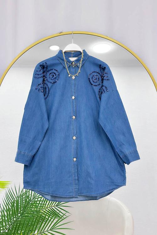 PULPAYET NAKIŞLI KOT GÖMLEK