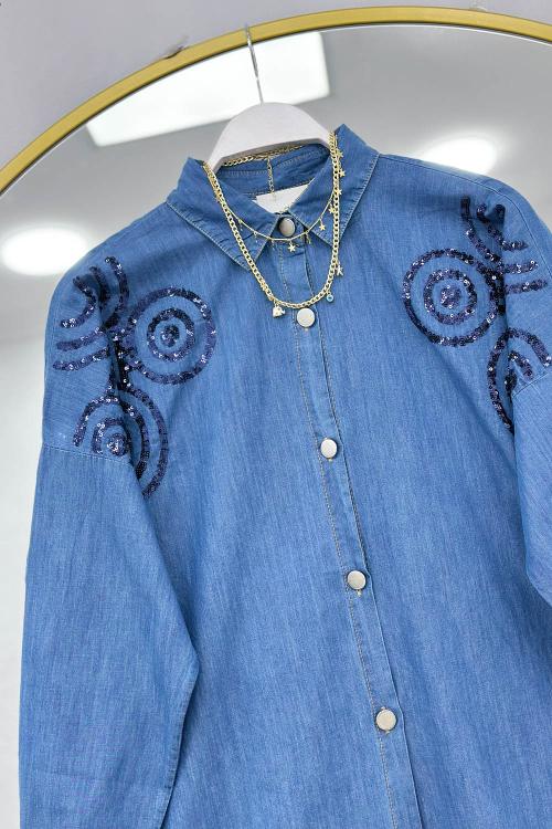 PULPAYET NAKIŞLI KOT GÖMLEK