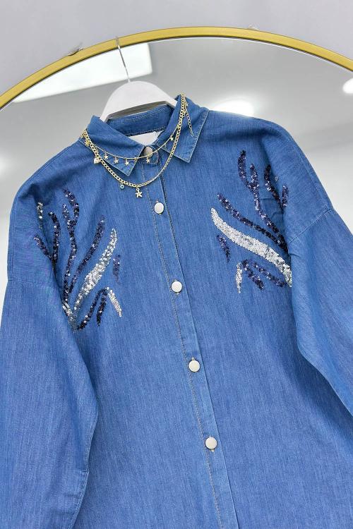 PULPAYET NAKIŞLI KOT GÖMLEK