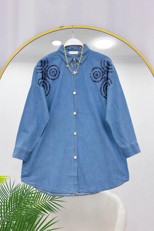 PULPAYET NAKIŞLI KOT GÖMLEK