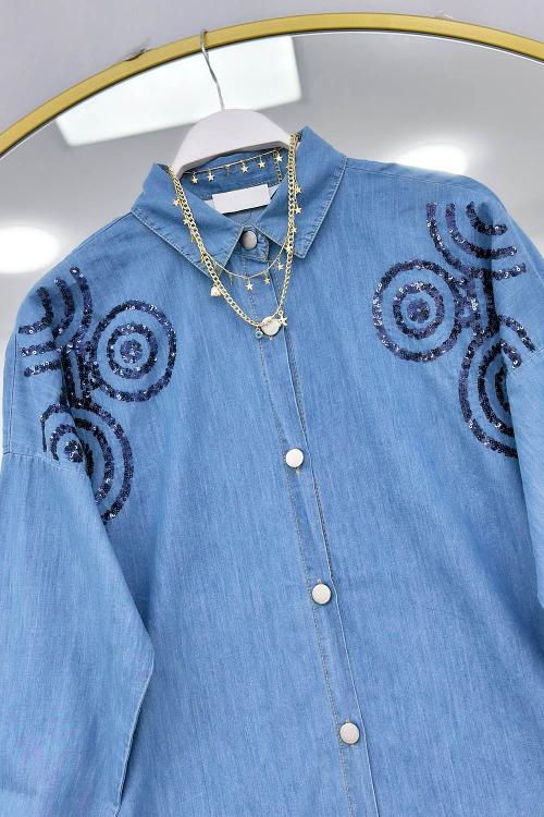 PULPAYET NAKIŞLI KOT GÖMLEK