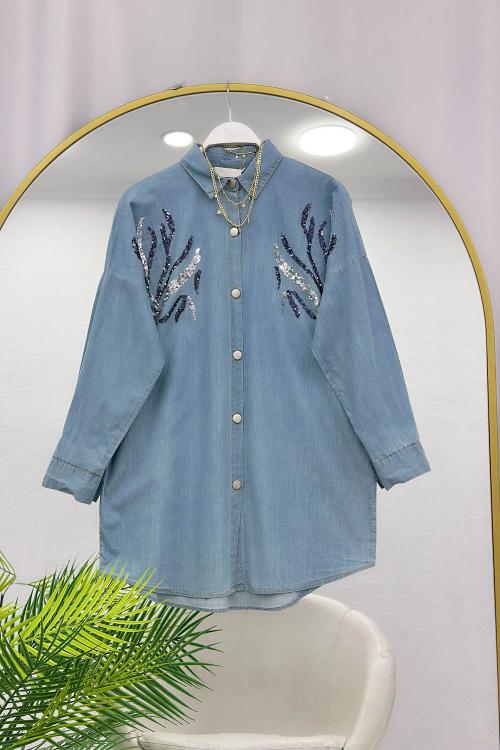 PULPAYET NAKIŞLI KOT GÖMLEK