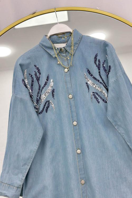 PULPAYET NAKIŞLI KOT GÖMLEK