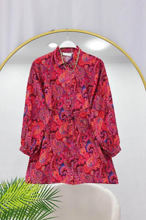 MANGO KUMAŞ KADIN TUNİK GÖMLEK