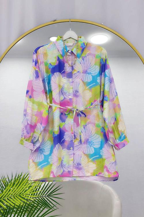 MANGO KUMAŞ KADIN TUNİK GÖMLEK