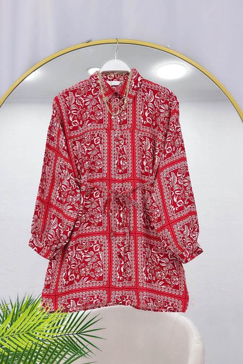 MANGO KUMAŞ KADIN TUNİK GÖMLEK