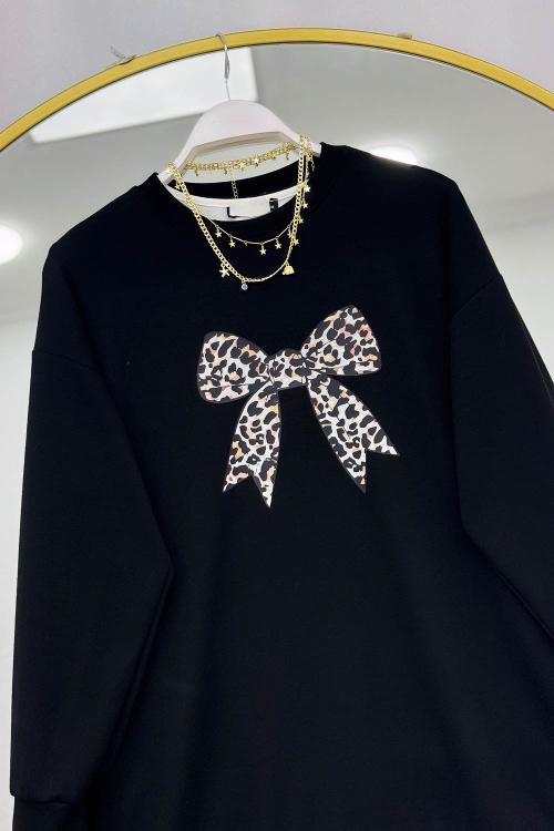 LEOPAR FİYONK DETAYLI KADIN TUNİK