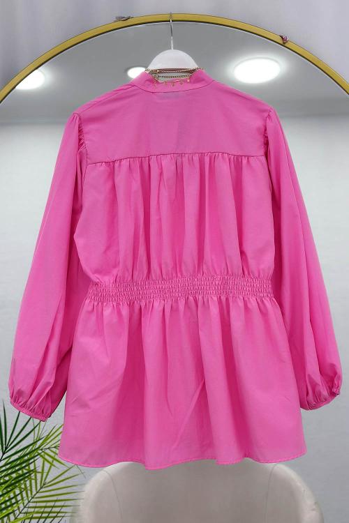 BELİ LASTİK KEMERLİ TUNİK GÖMLEK